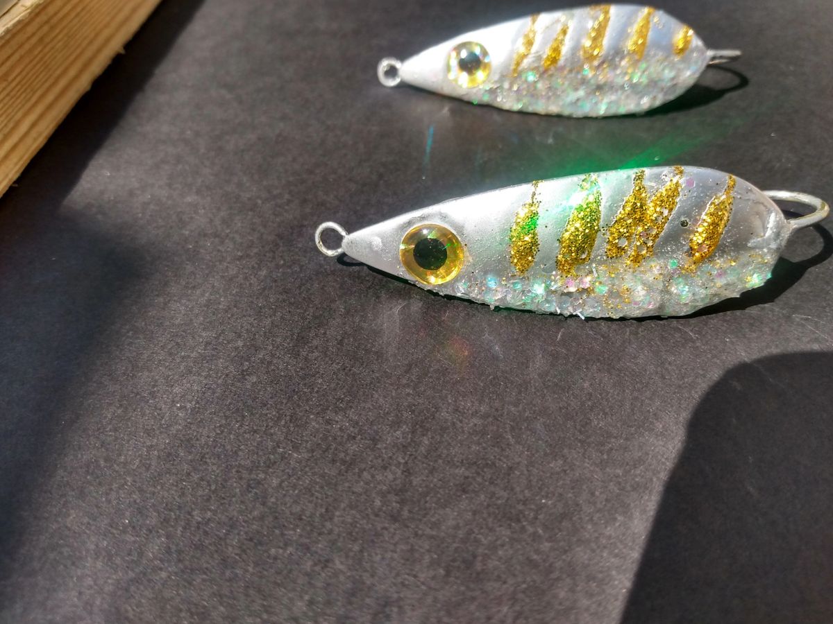 3d Weedless Spoons Gold Croaker And 3d Gold And Silver